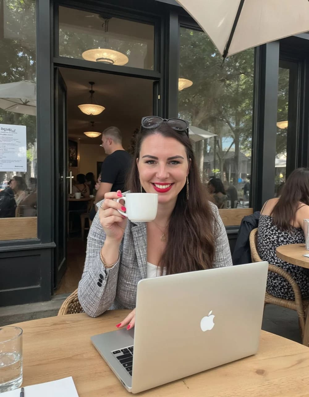 Jana Affum at a café, bringing an international perspective to private coaching